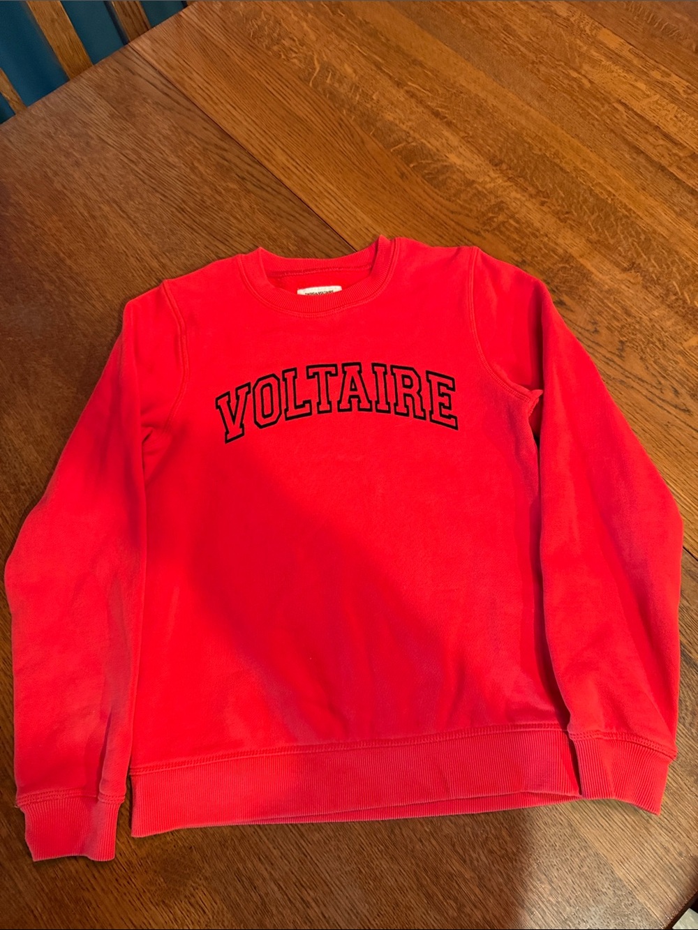 Zadig & Voltaire Red Crewneck Sweatshirt with Logo